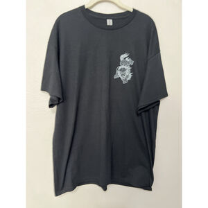 Vintage 90s Faded Black Dragon Tattoo Gothic Tiger Artist Artsy T‎ Shirt XL